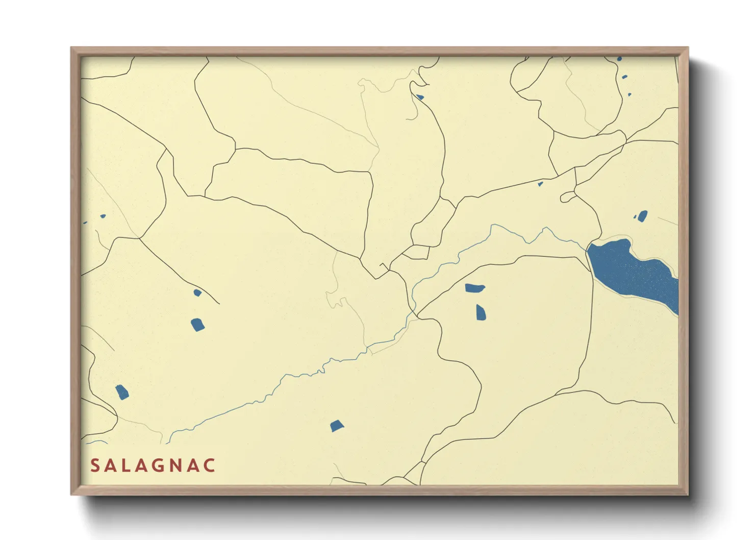 Une affiche de carte sur Salagnac