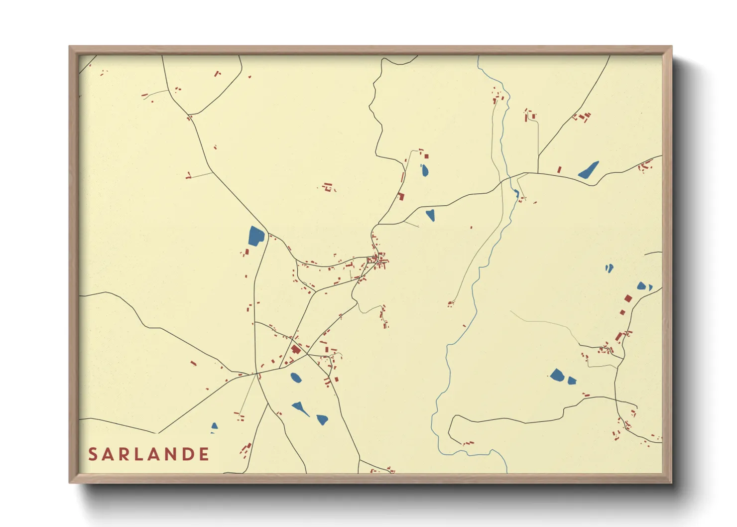 Une affiche de carte sur Sarlande