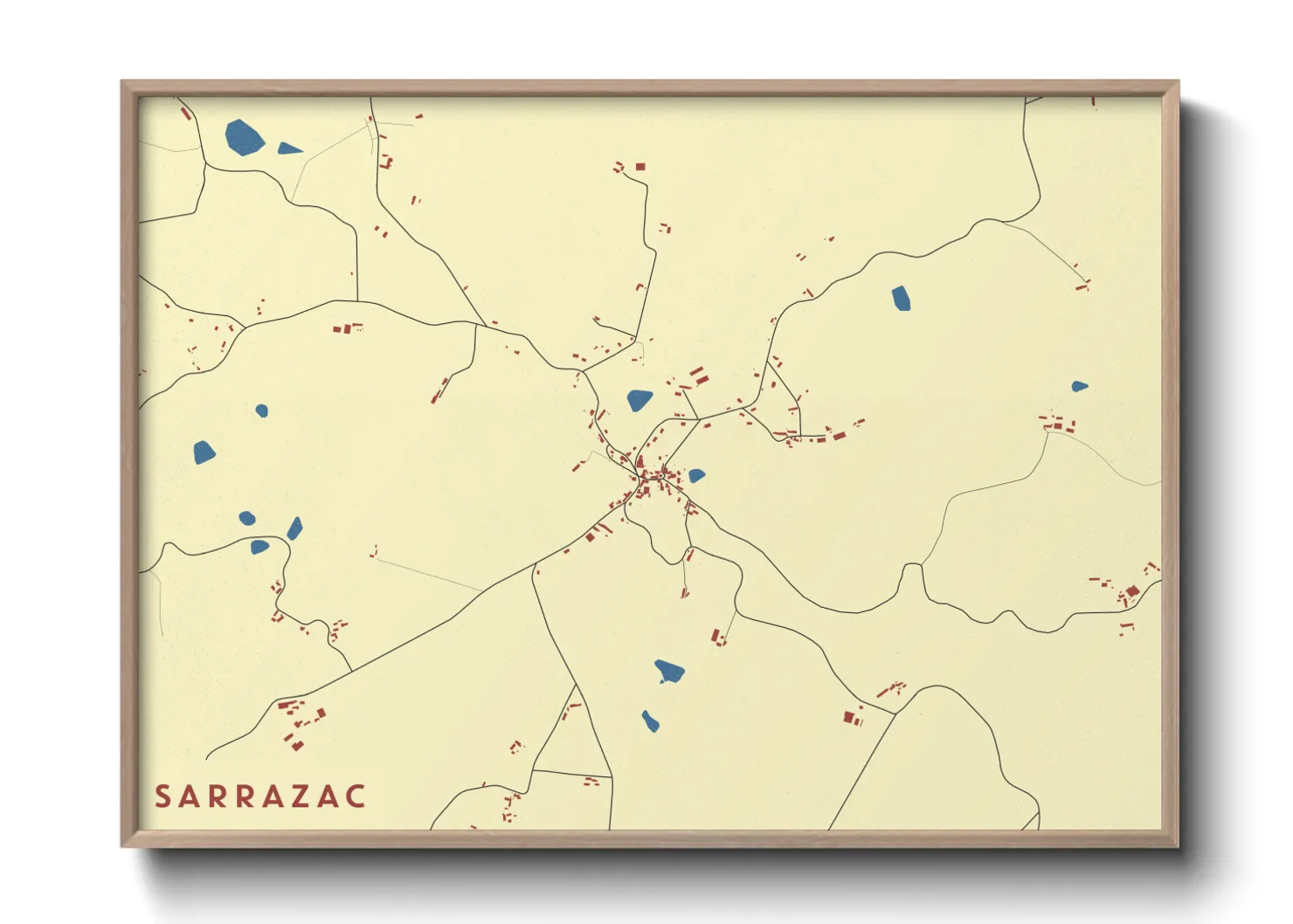 Une affiche de carte sur Sarrazac