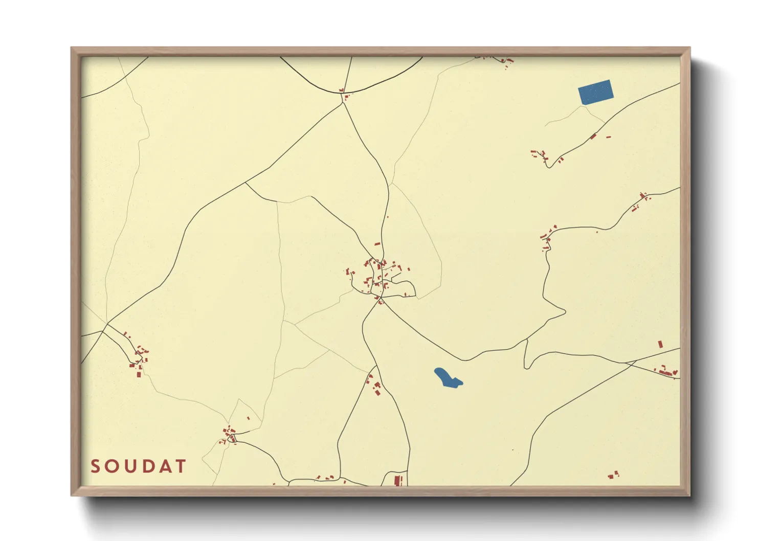 Une affiche de carte sur Soudat