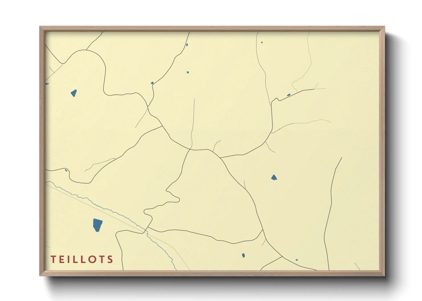 Une affiche de carte sur Teillots
