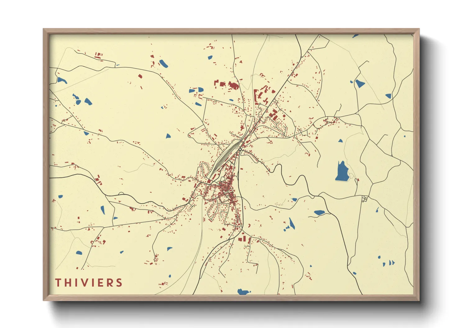 Une affiche de carte sur Thiviers