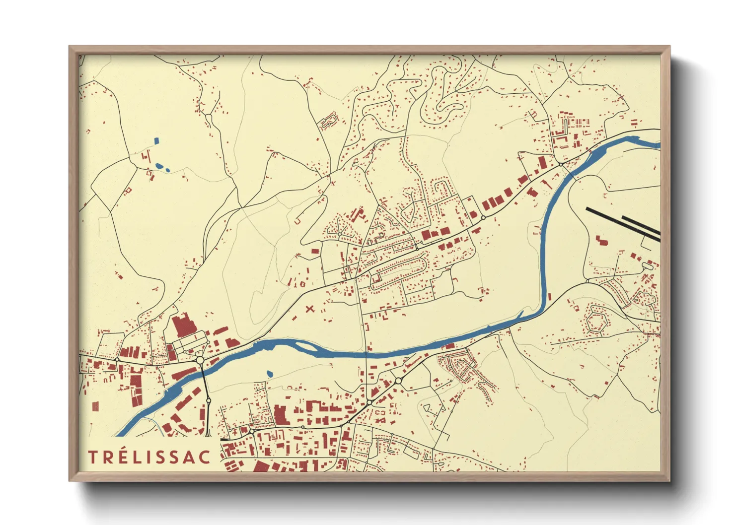 Une affiche de carte sur Trélissac