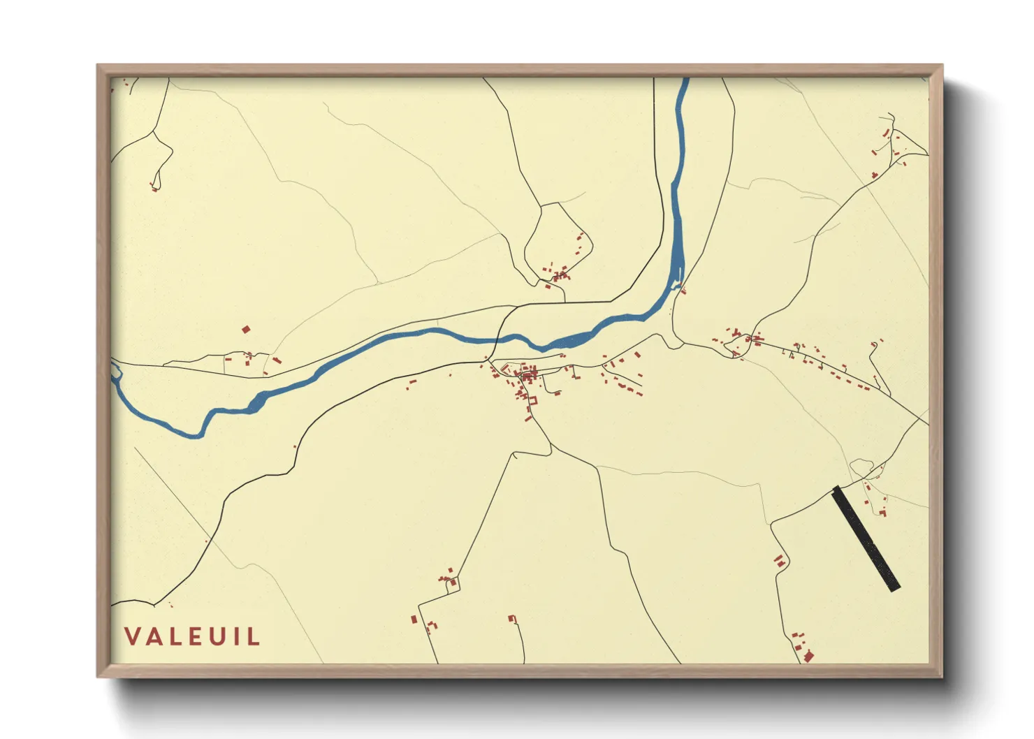 Une affiche de carte sur Valeuil