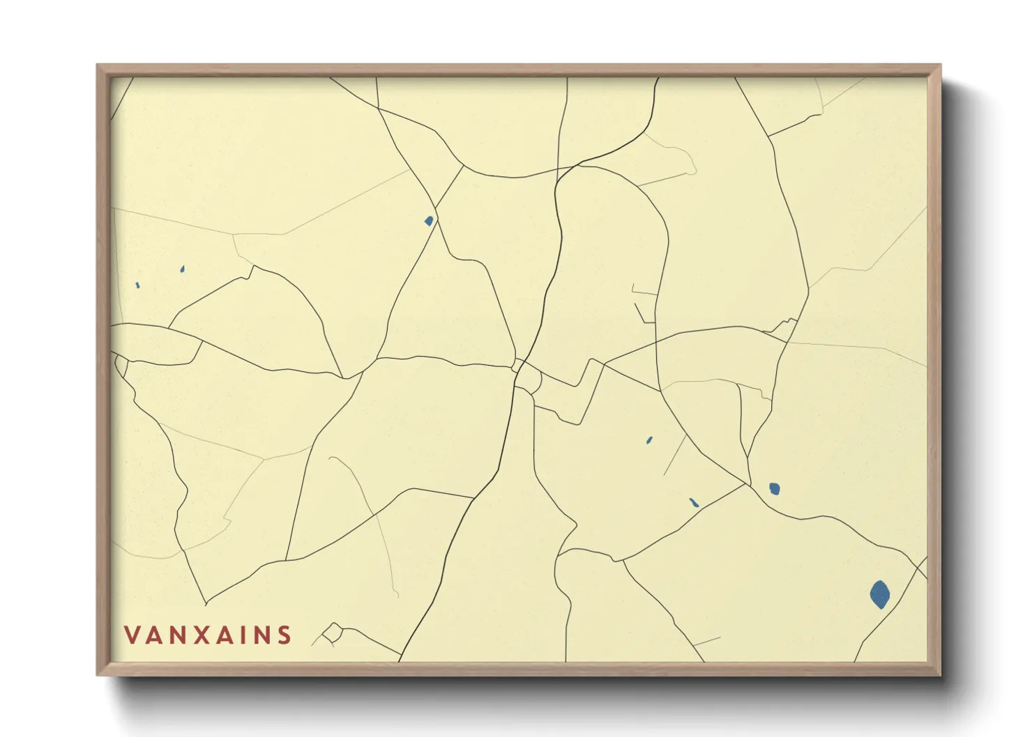 Une affiche de carte sur Vanxains