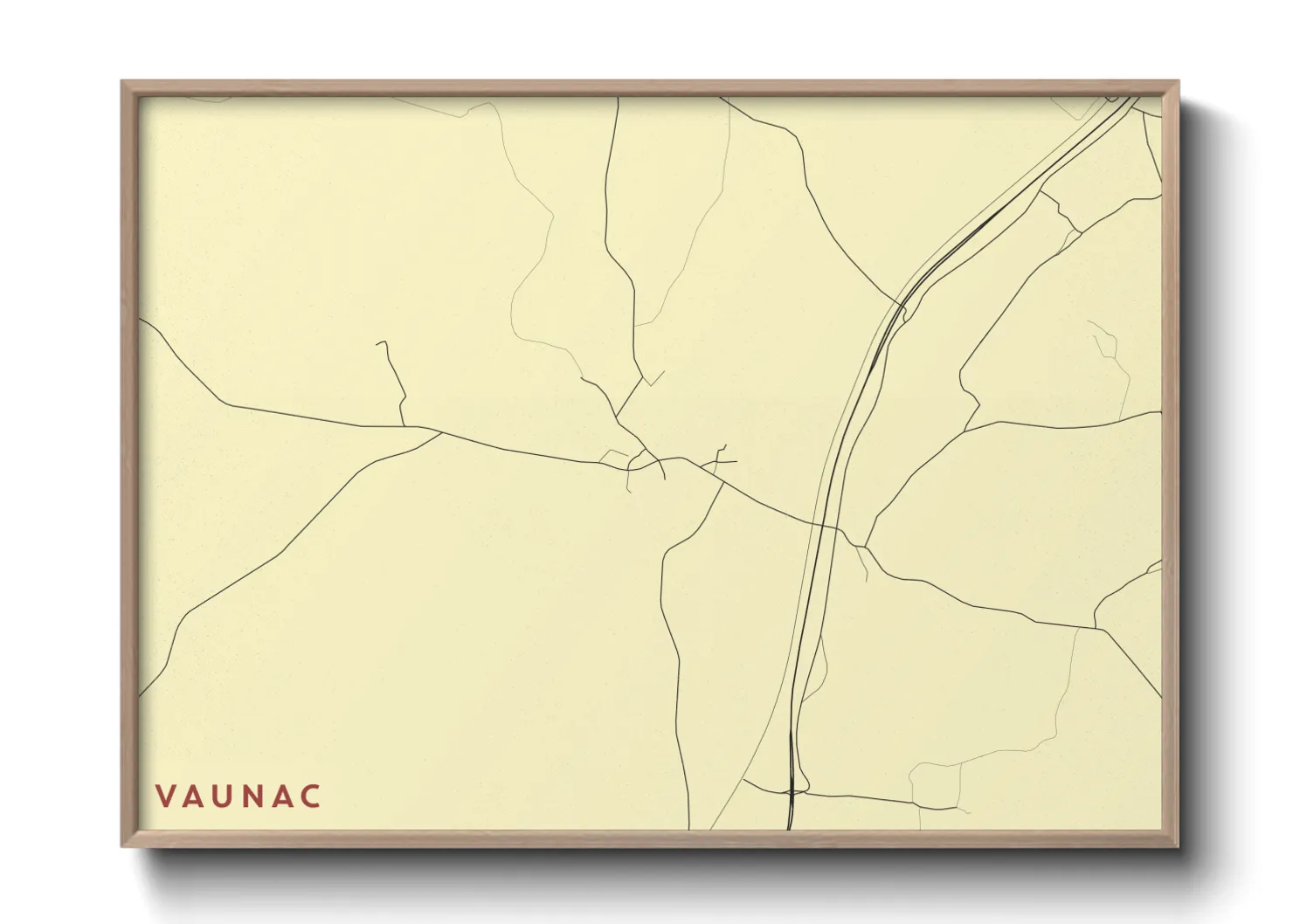 Une affiche de carte sur Vaunac