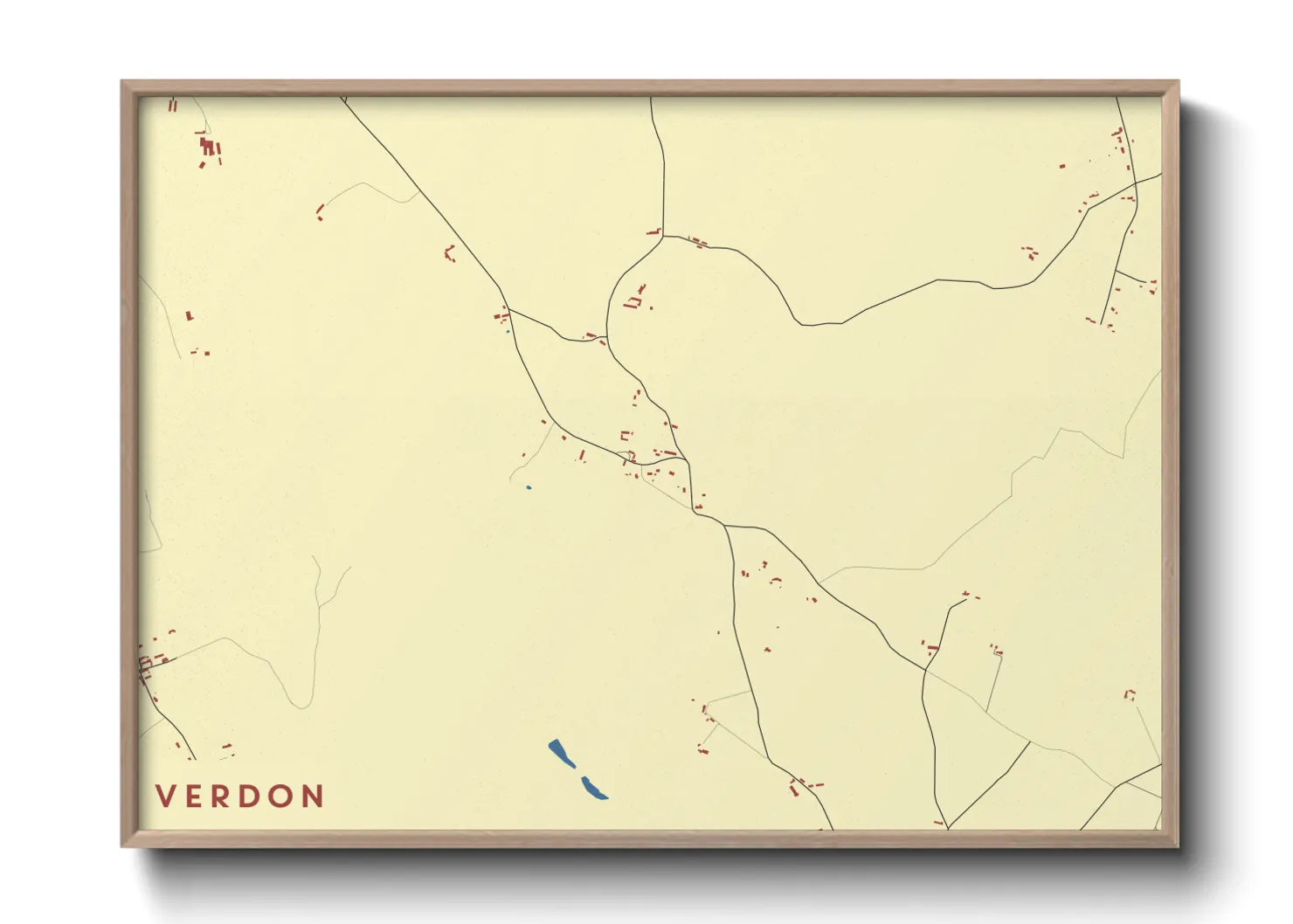 Une affiche de carte sur Verdon
