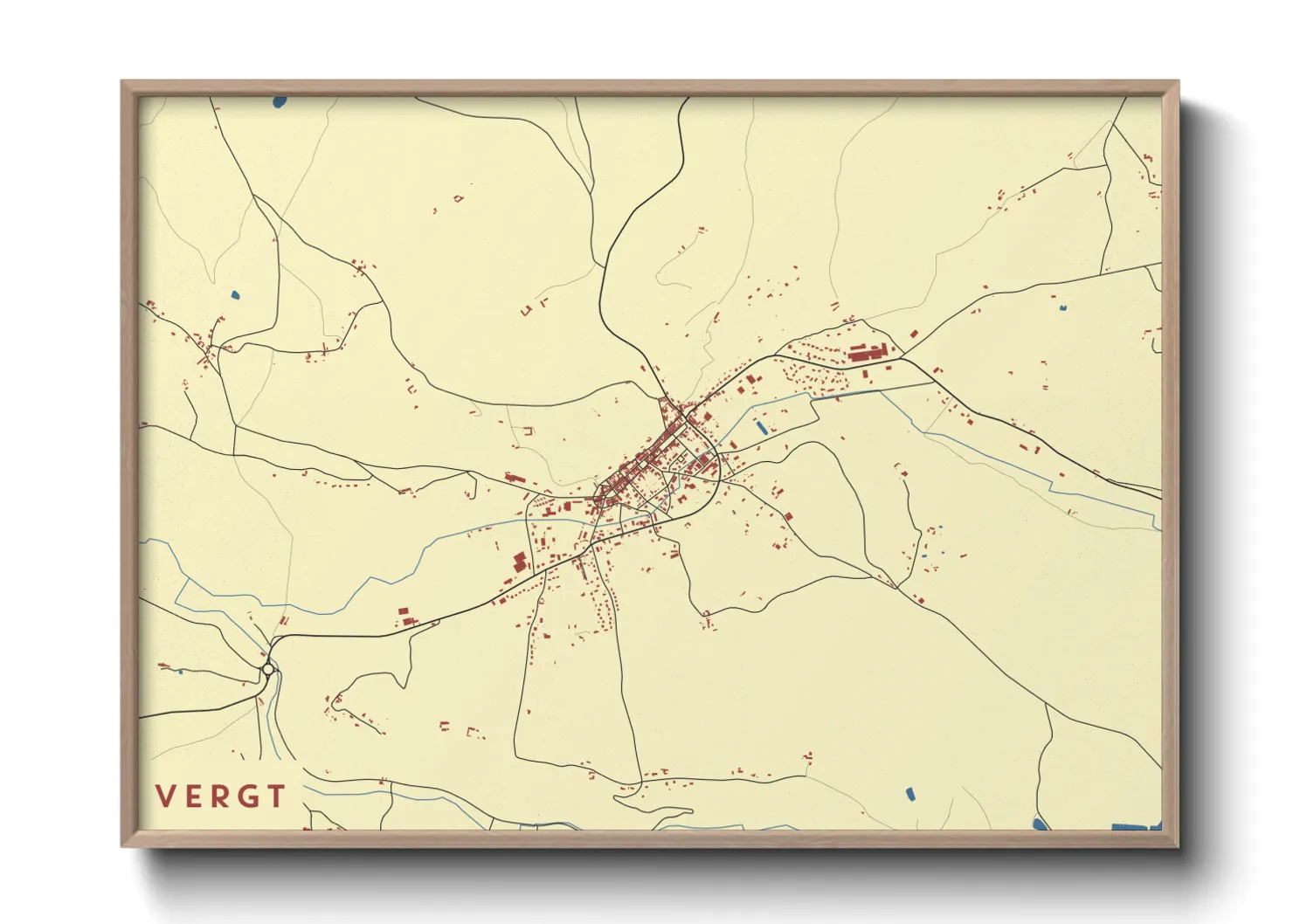 Une affiche de carte sur Vergt