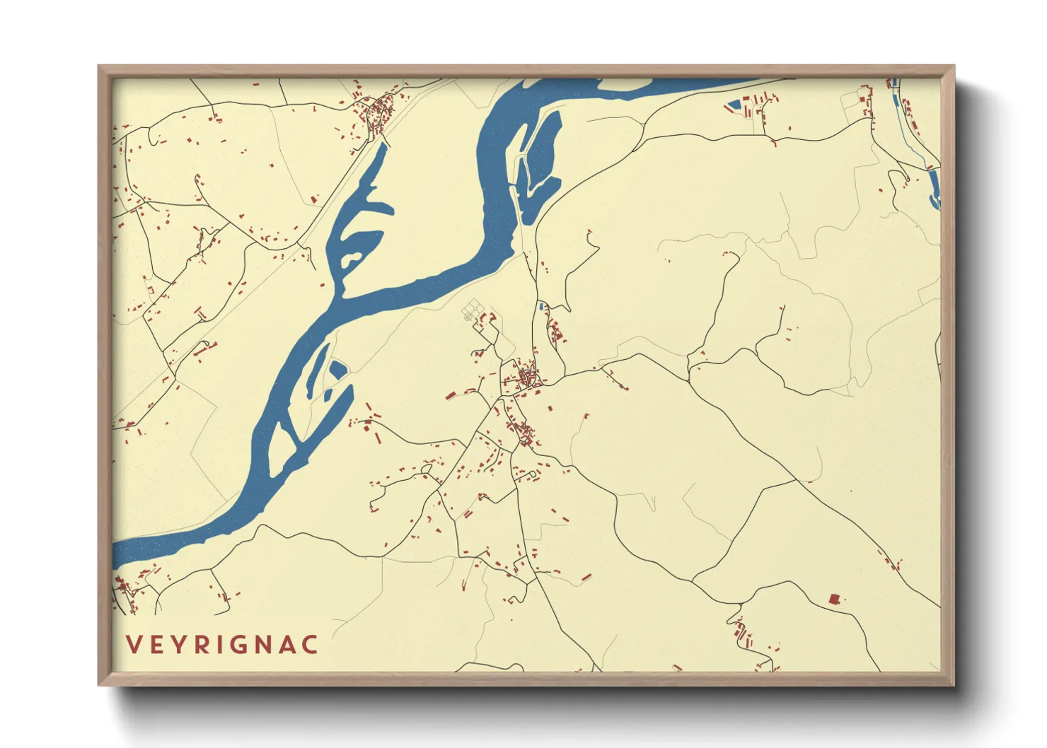 Une affiche de carte sur Veyrignac