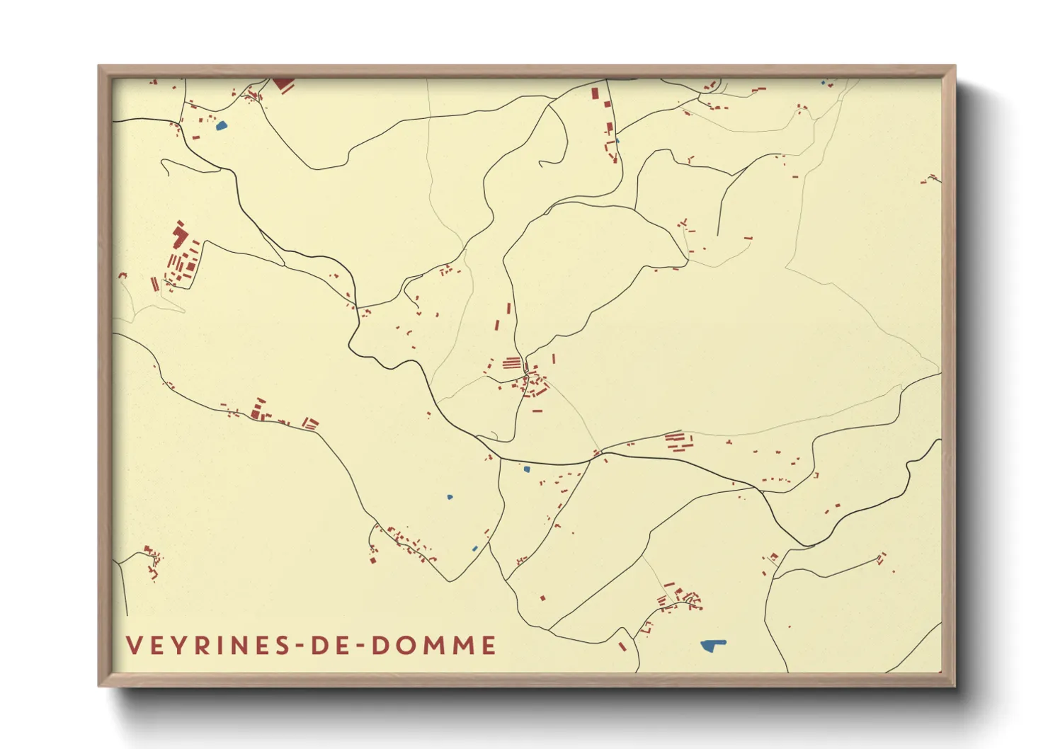 Une affiche de carte sur Veyrines-de-Domme