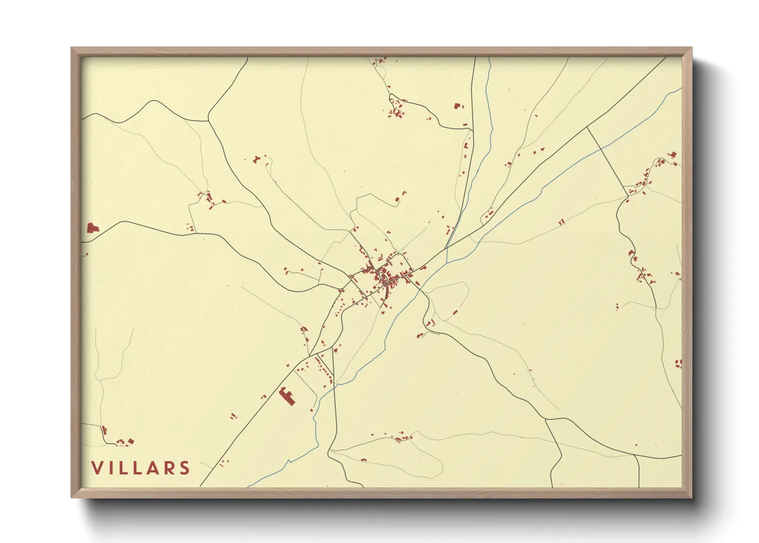 Une affiche de carte sur Villars