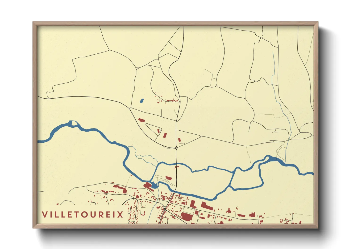 Une affiche de carte sur Villetoureix