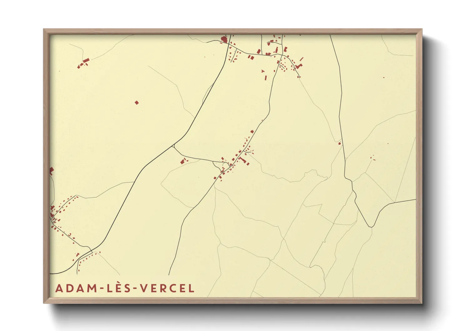 Une affiche de carte sur Adam-lès-Vercel
