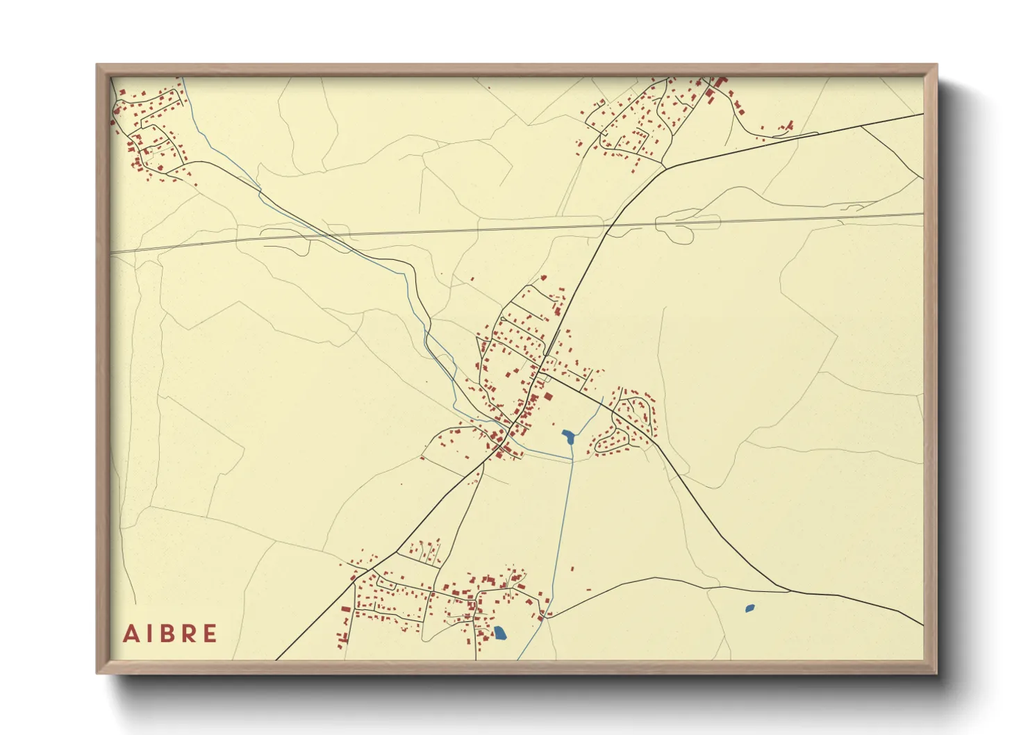 Une affiche de carte sur Aibre