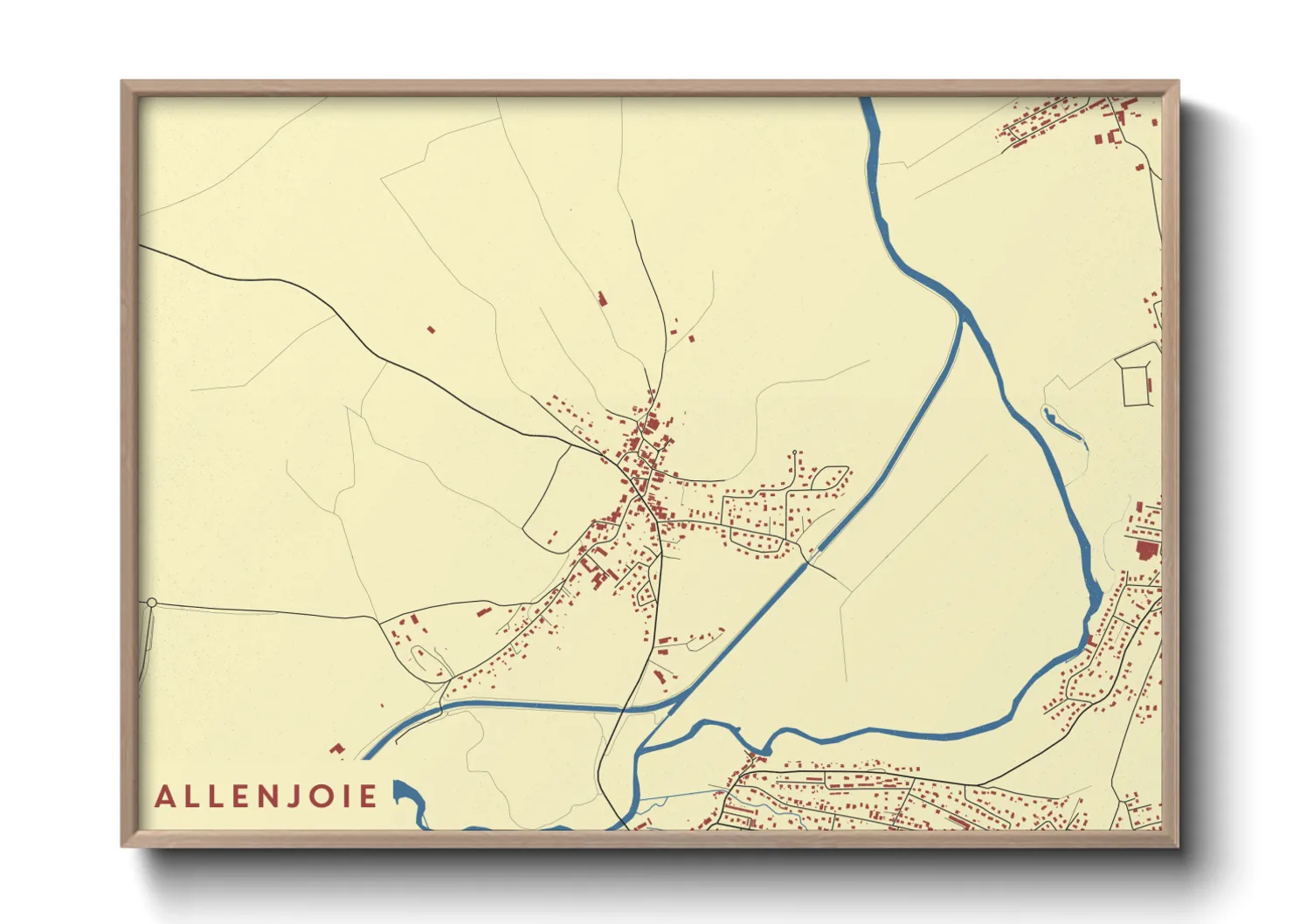 Une affiche de carte sur Allenjoie