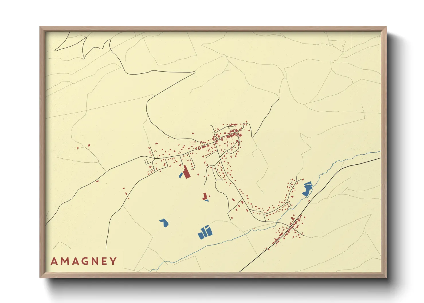 Une affiche de carte sur Amagney
