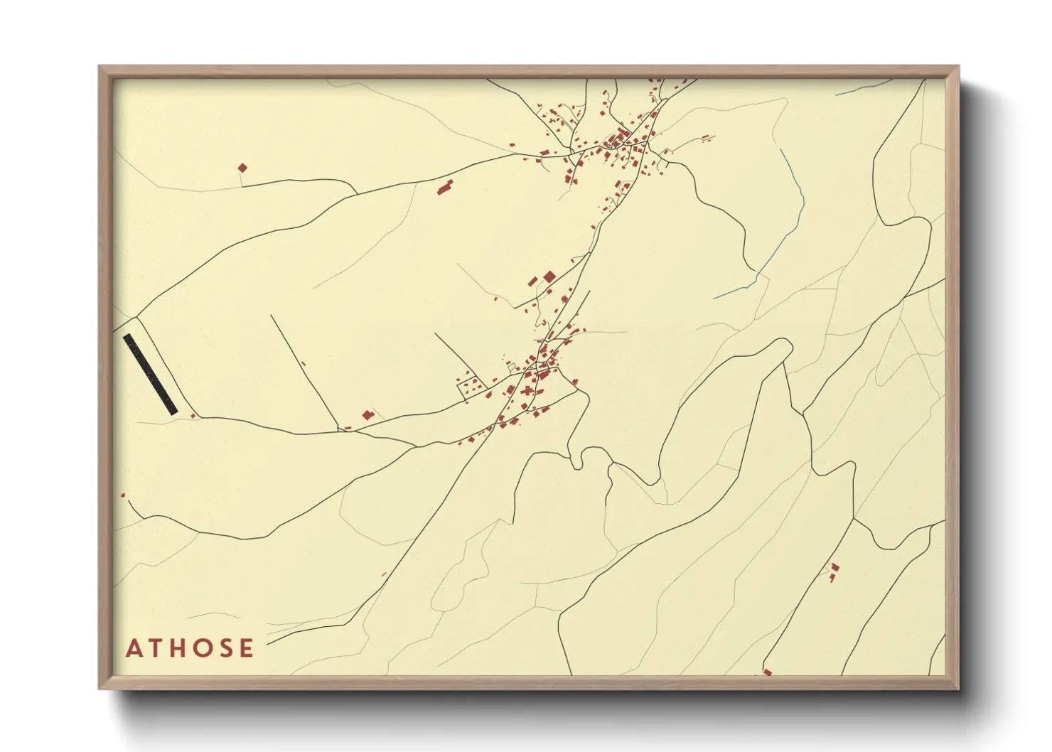 Une affiche de carte sur Athose