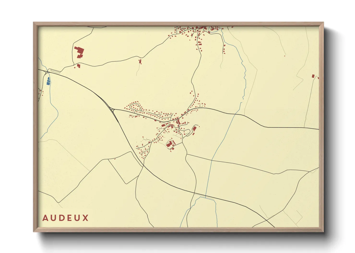 Une affiche de carte sur Audeux