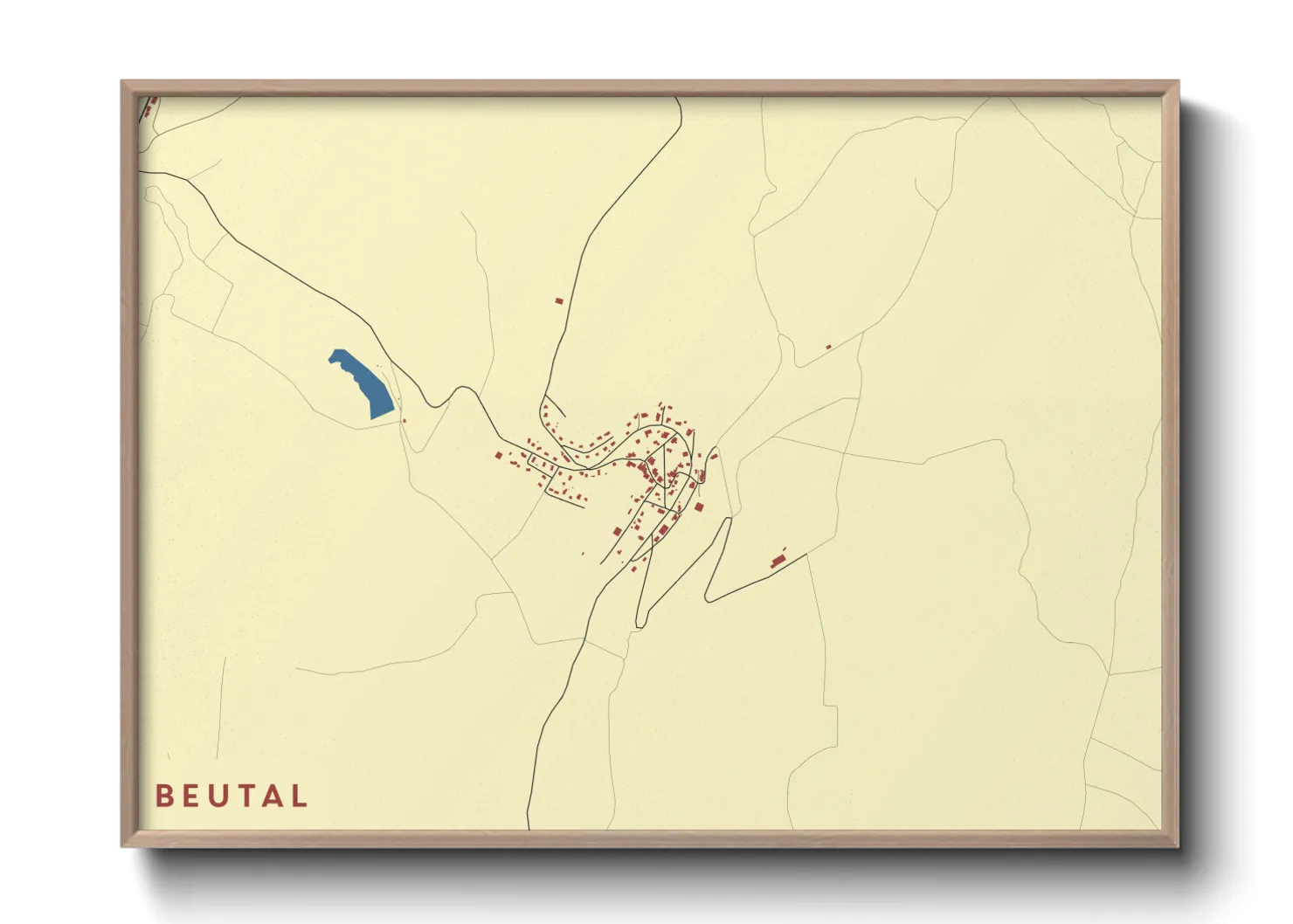 Une affiche de carte sur Beutal