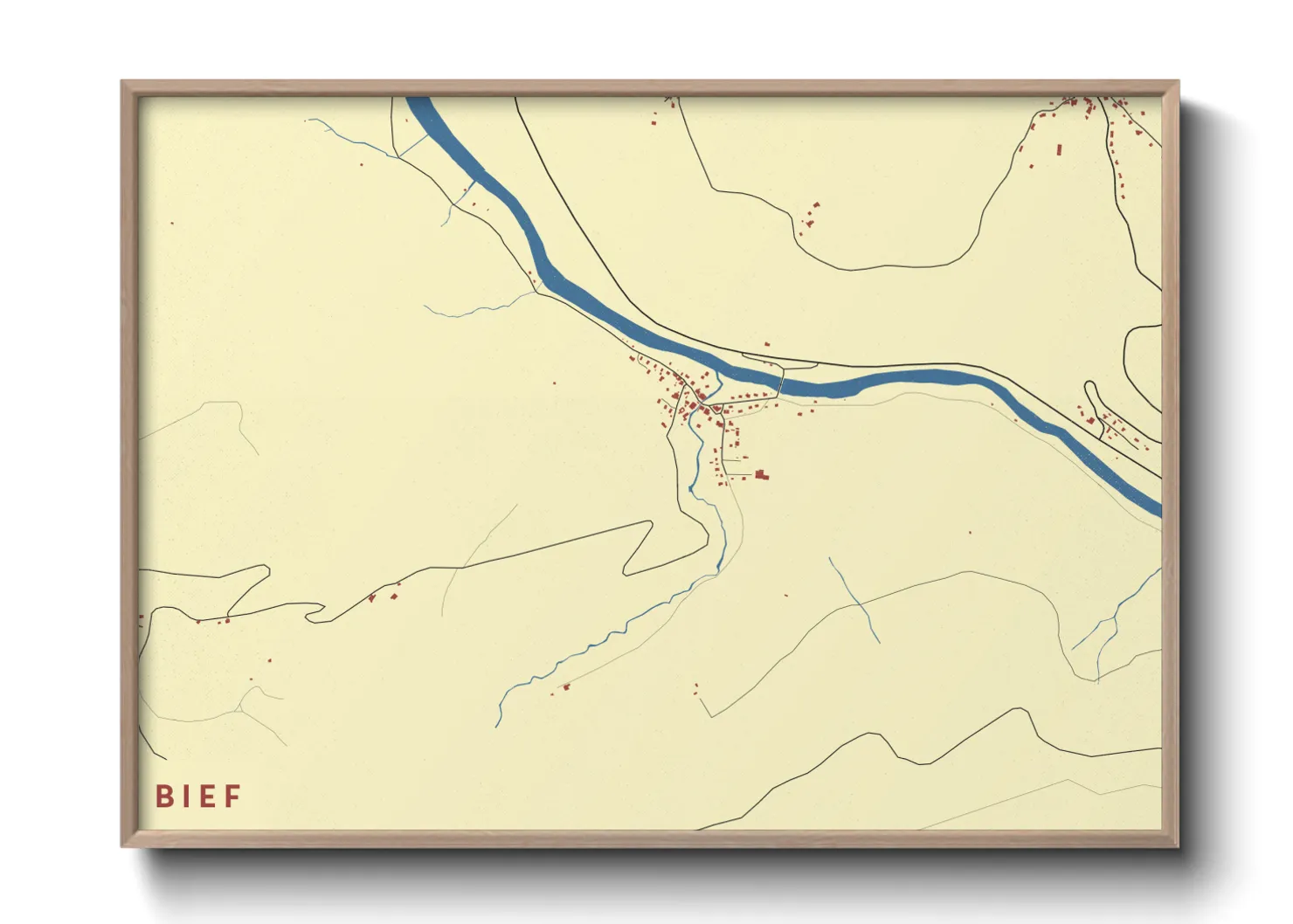 Une affiche de carte sur Bief