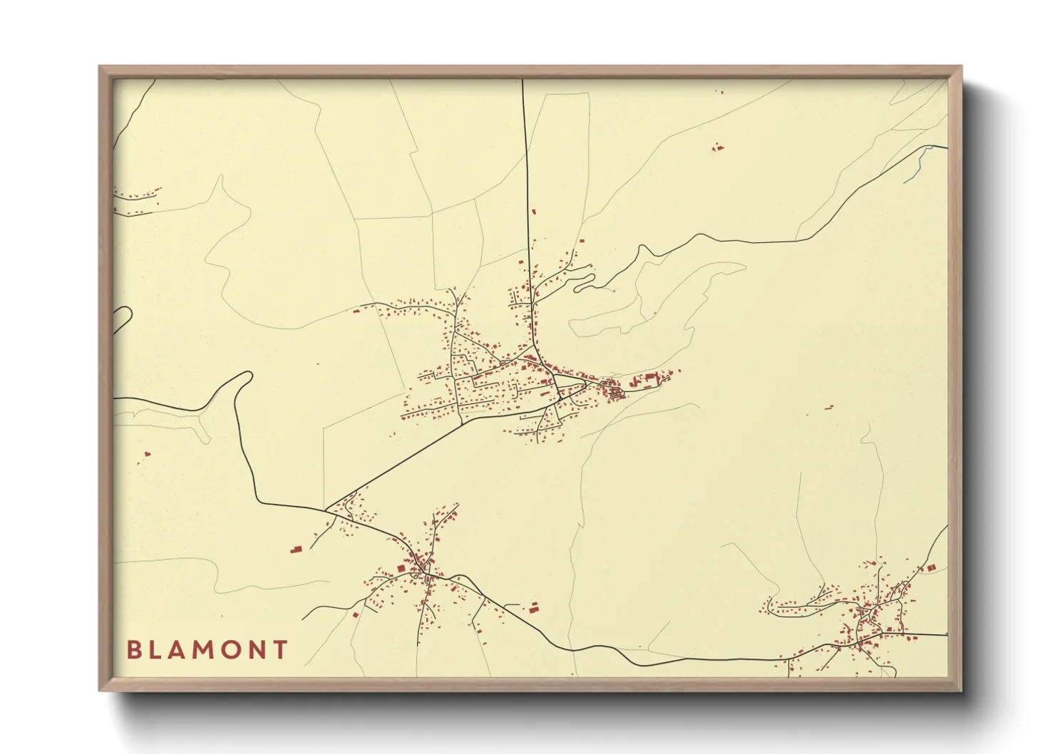 Une affiche de carte sur Blamont