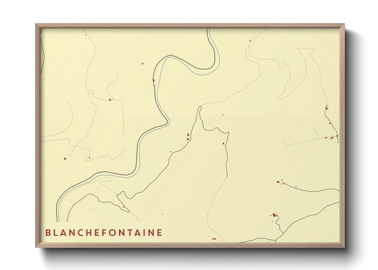 Une affiche de carte sur Blanchefontaine