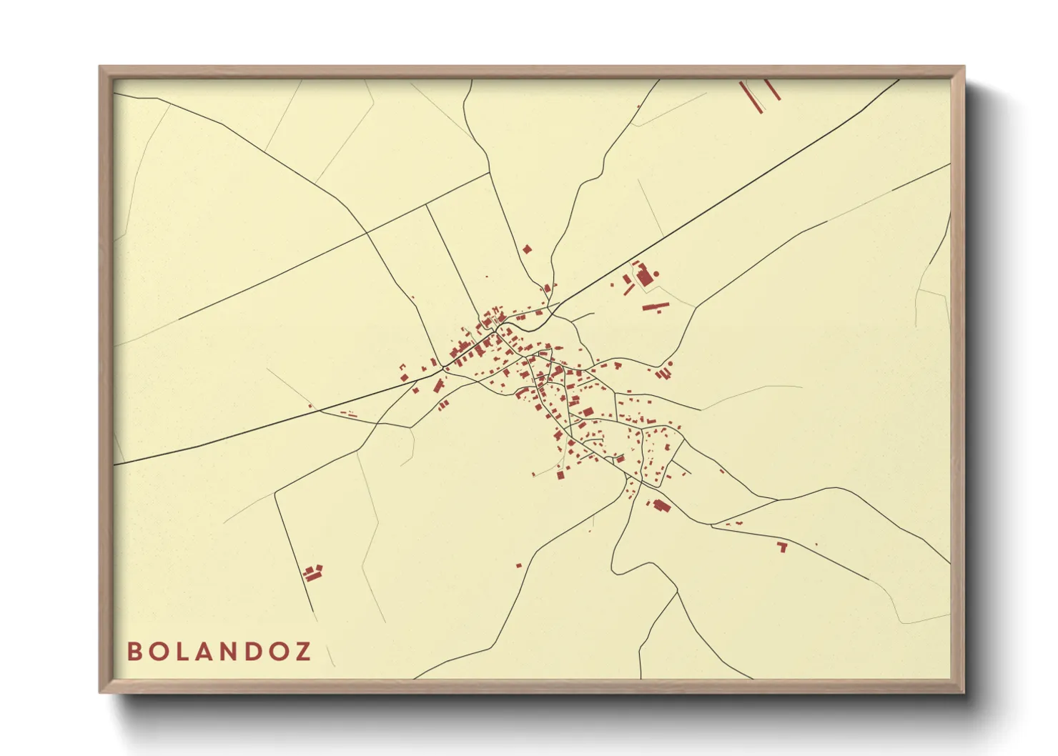 Une affiche de carte sur Bolandoz