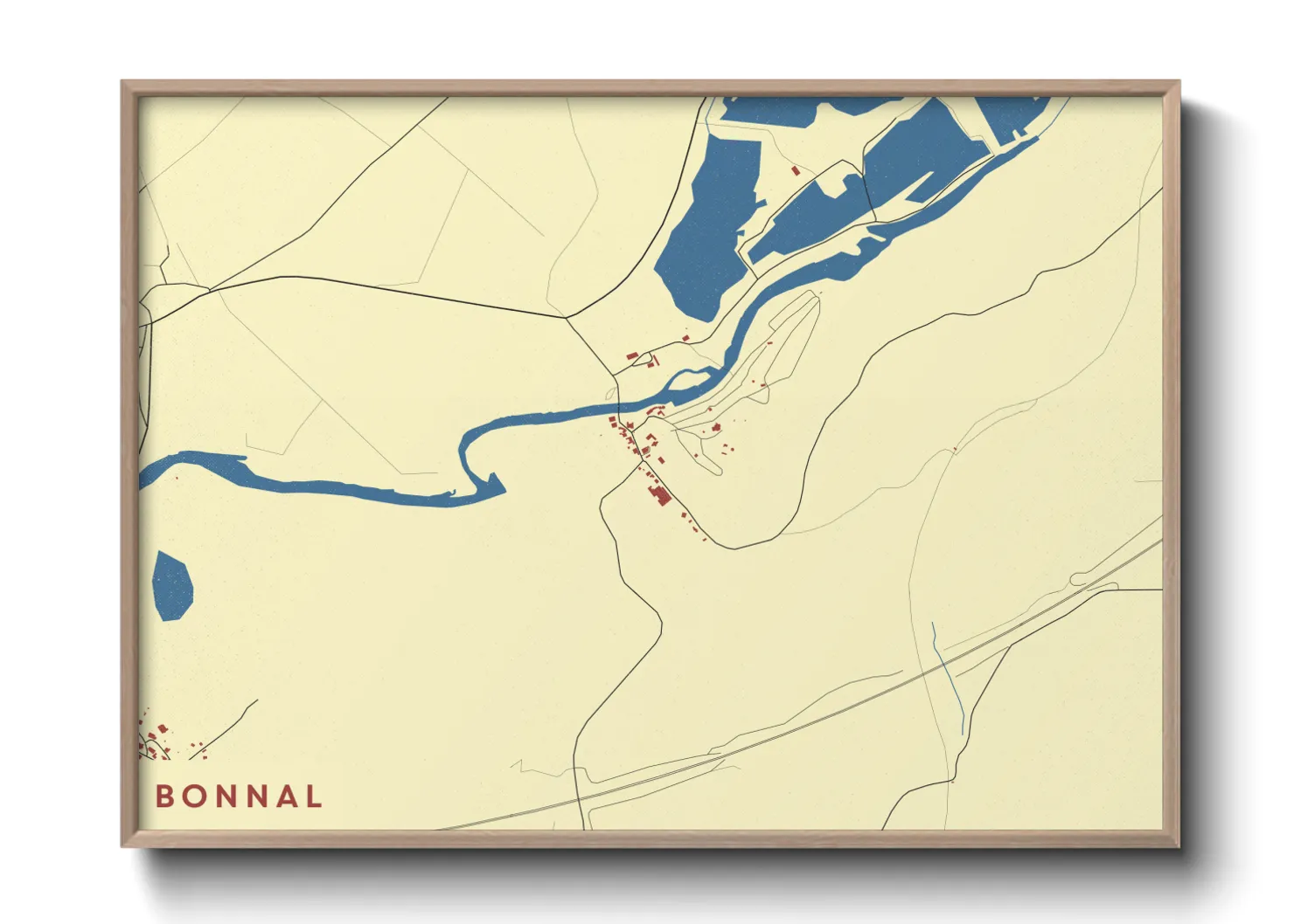 Une affiche de carte sur Bonnal