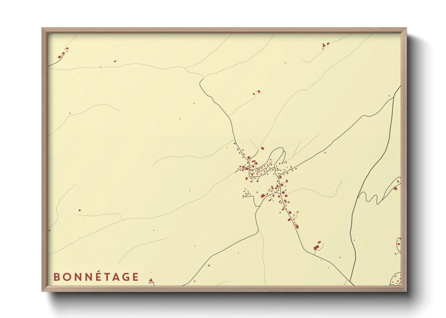 Une affiche de carte sur Bonnétage