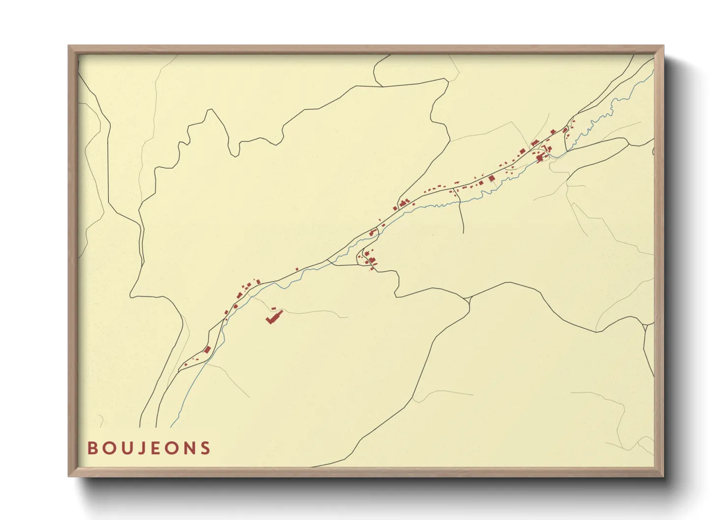 Une affiche de carte sur Boujeons