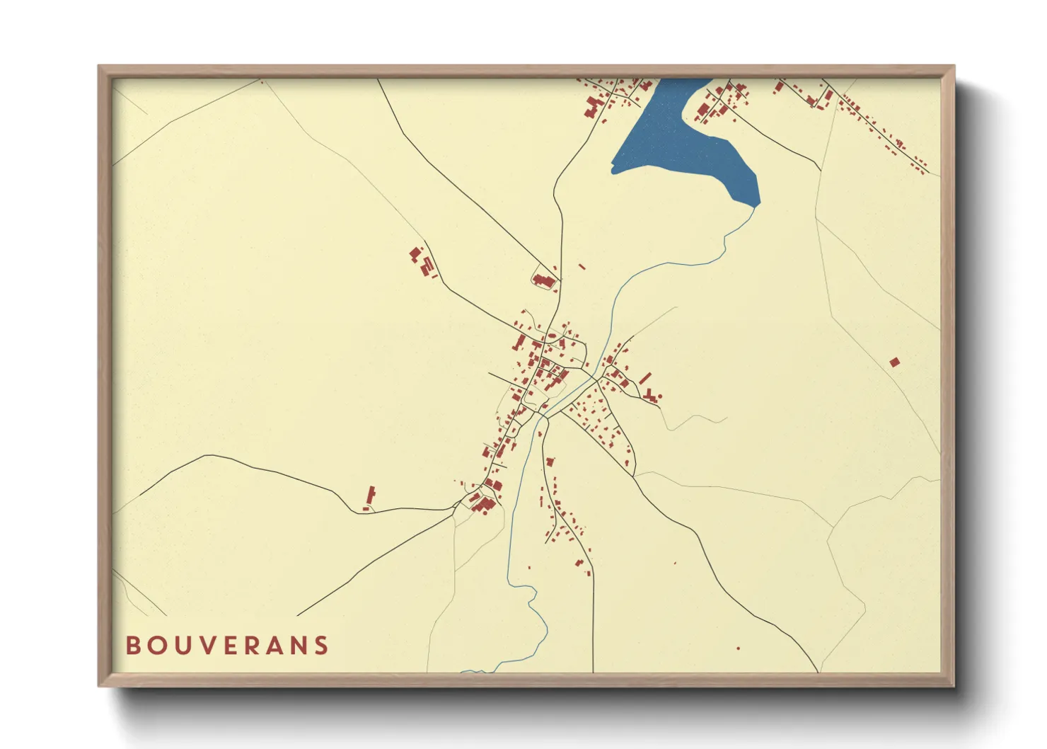 Une affiche de carte sur Bouverans