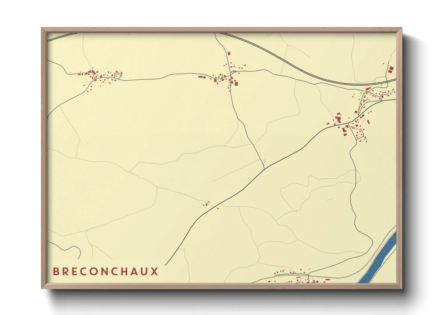Une affiche de carte sur Breconchaux