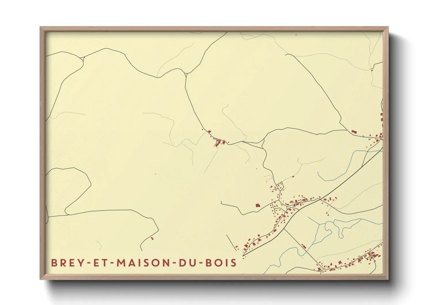 Une affiche de carte sur Brey-et-Maison-du-Bois