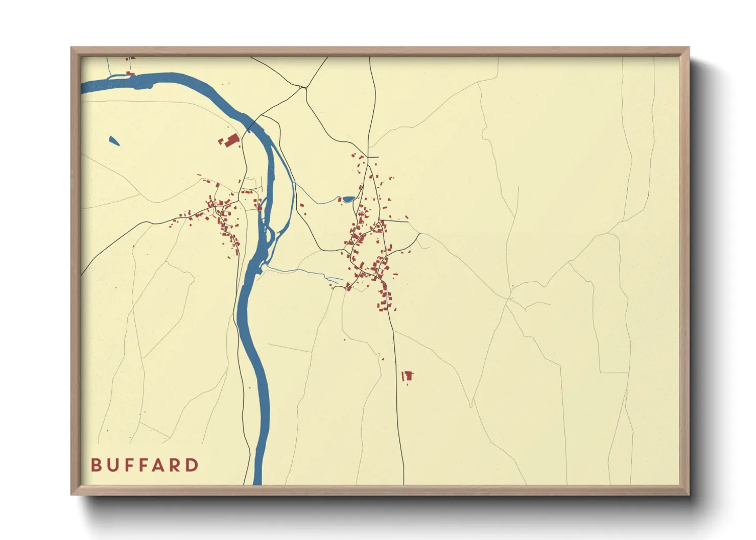 Une affiche de carte sur Buffard