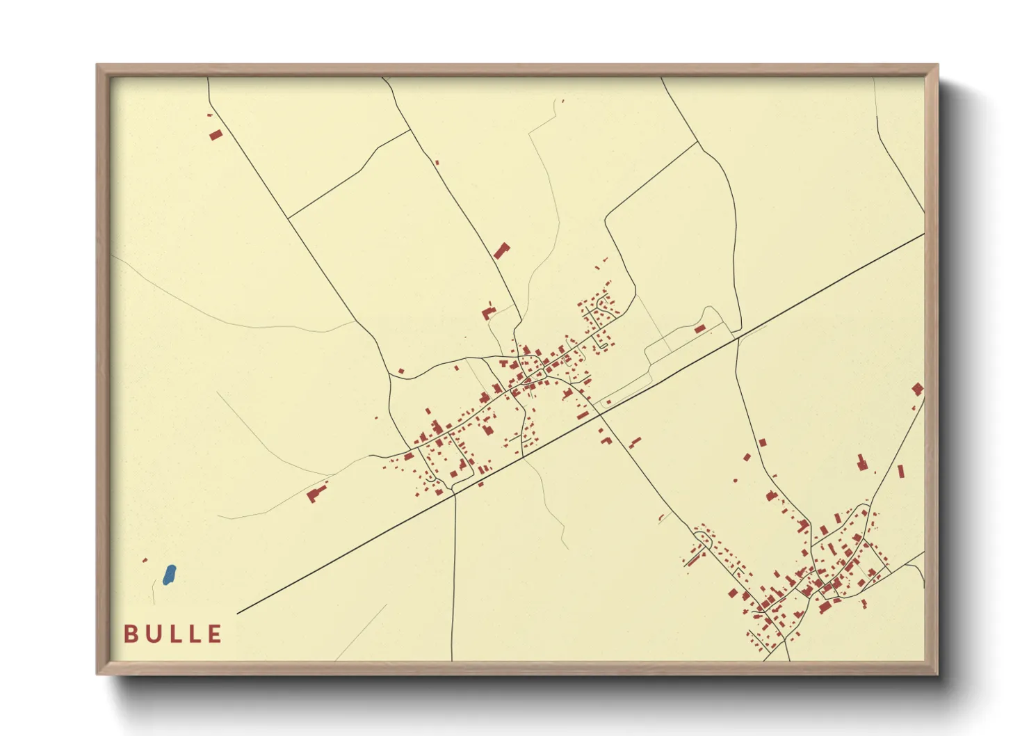 Une affiche de carte sur Bulle