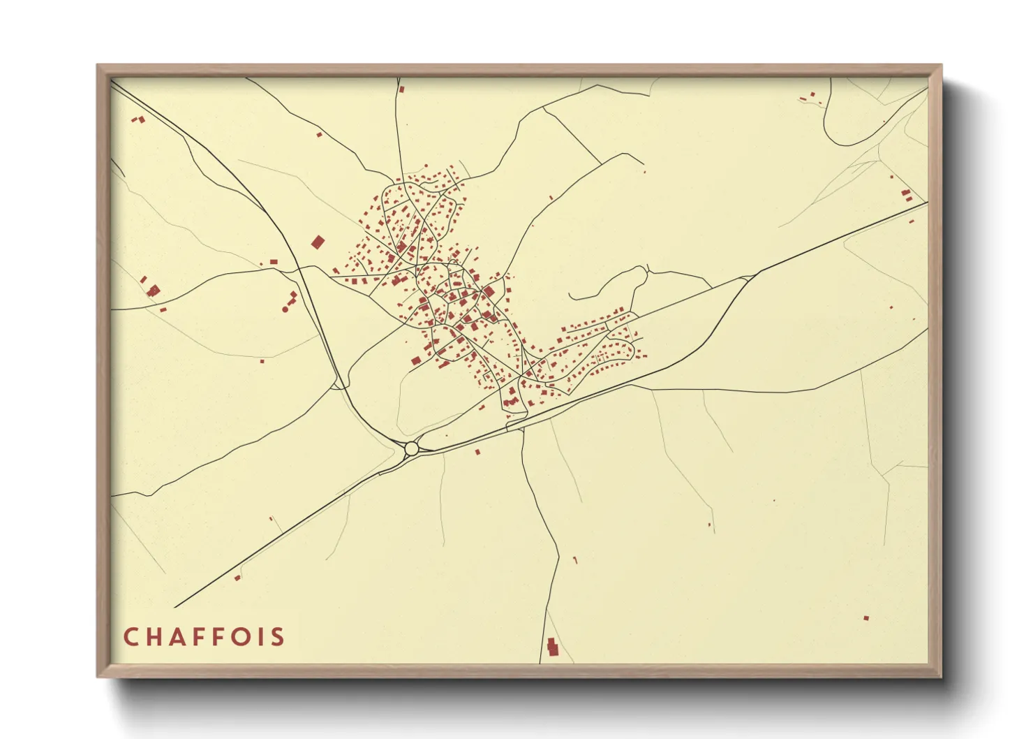 Une affiche de carte sur Chaffois