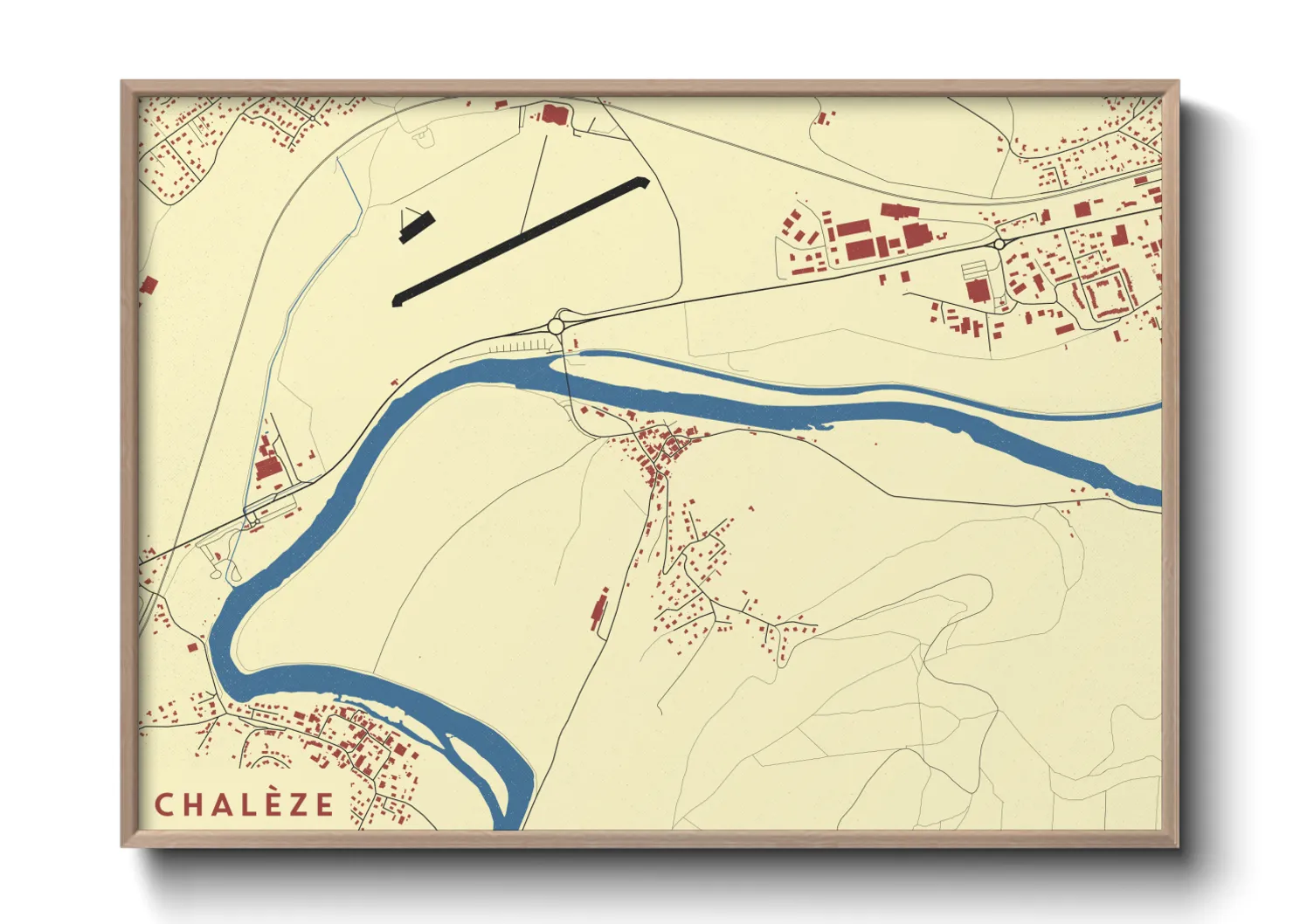 Une affiche de carte sur Chalèze