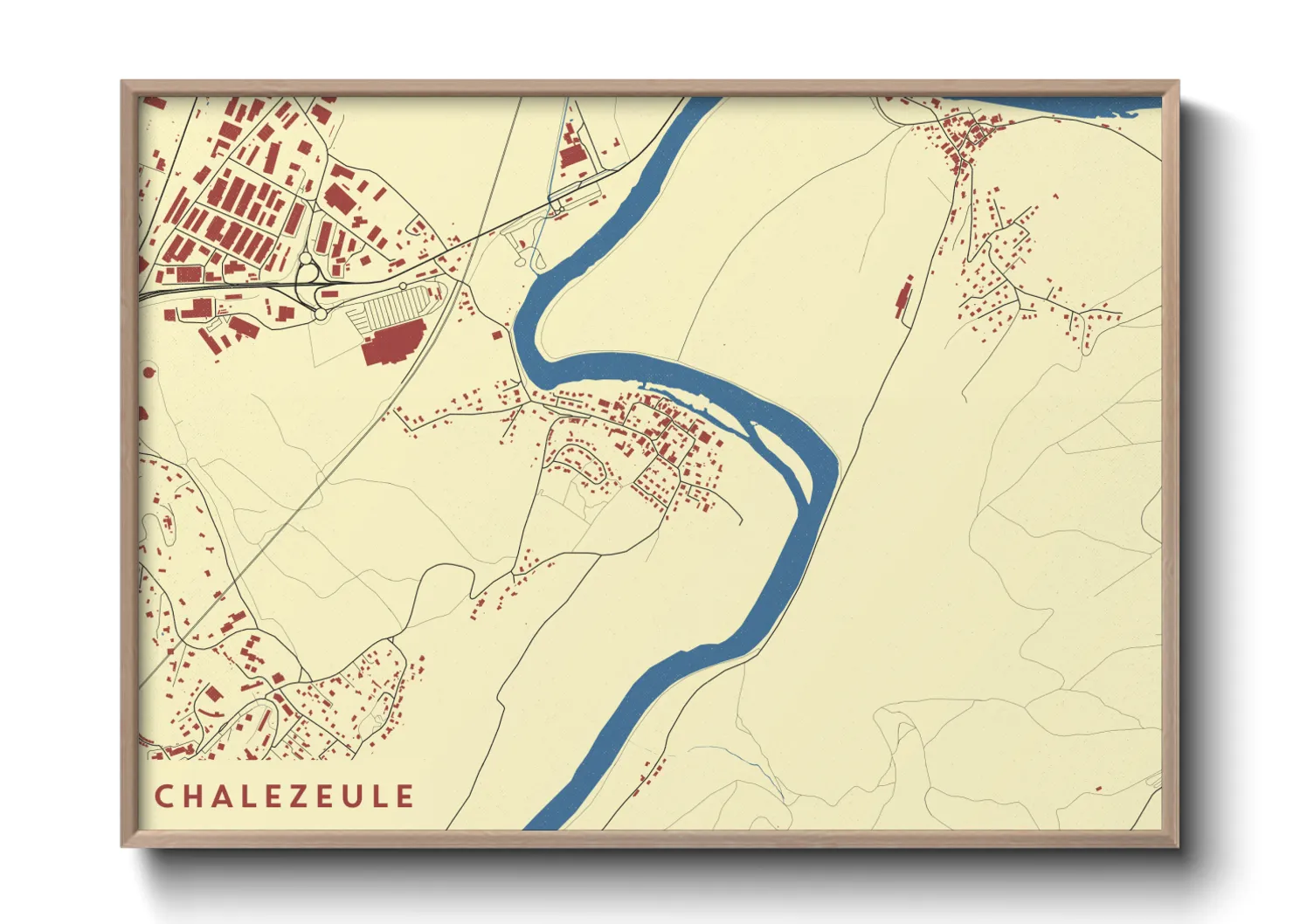 Une affiche de carte sur Chalezeule