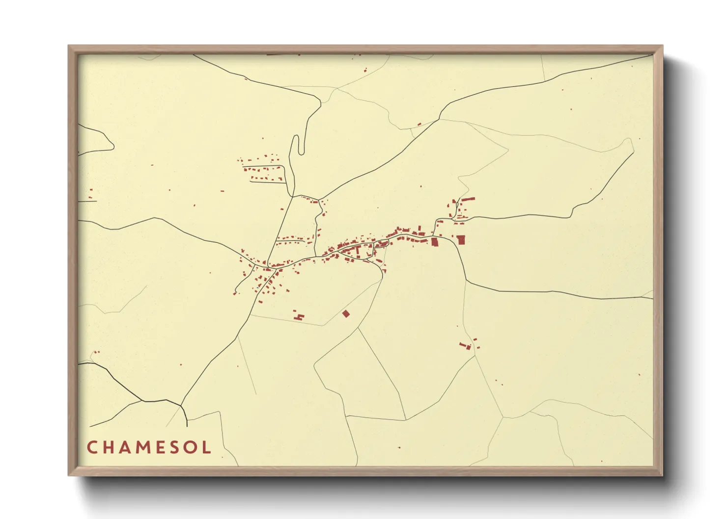 Une affiche de carte sur Chamesol