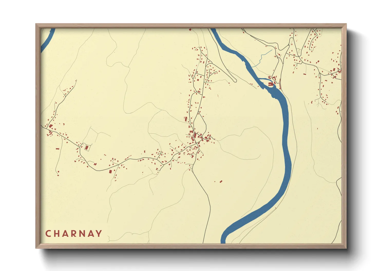 Une affiche de carte sur Charnay
