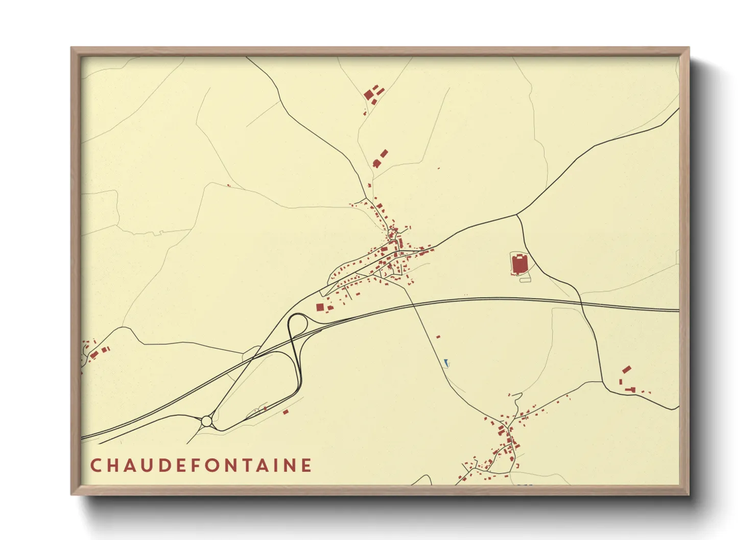 Une affiche de carte sur Chaudefontaine