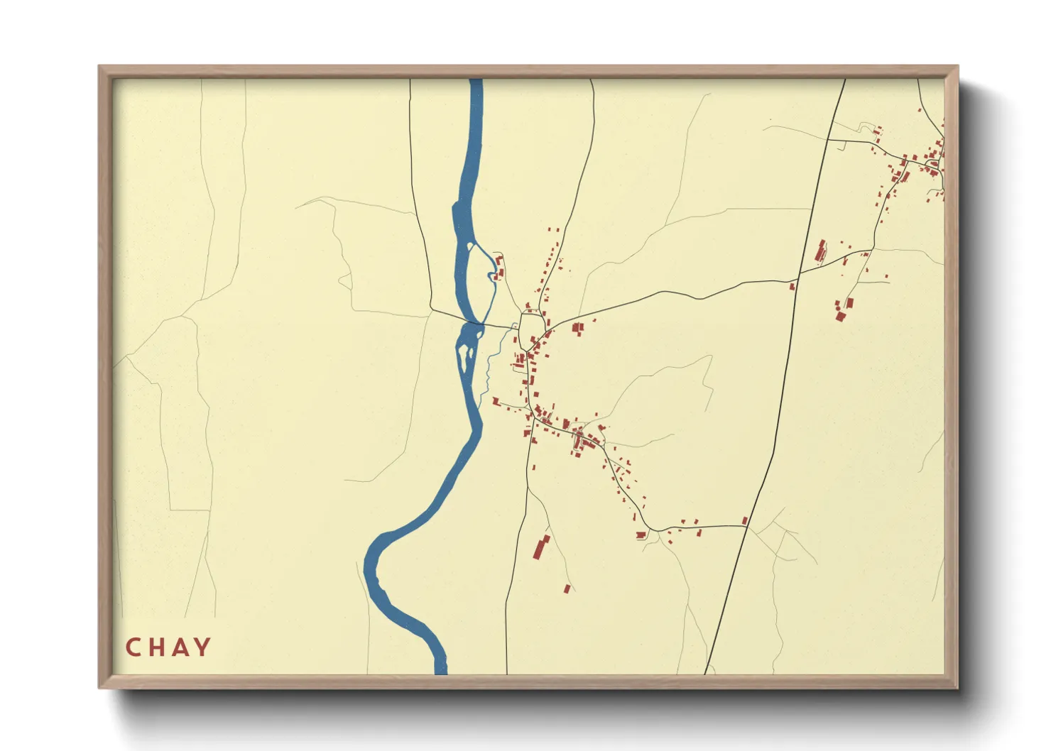 Une affiche de carte sur Chay