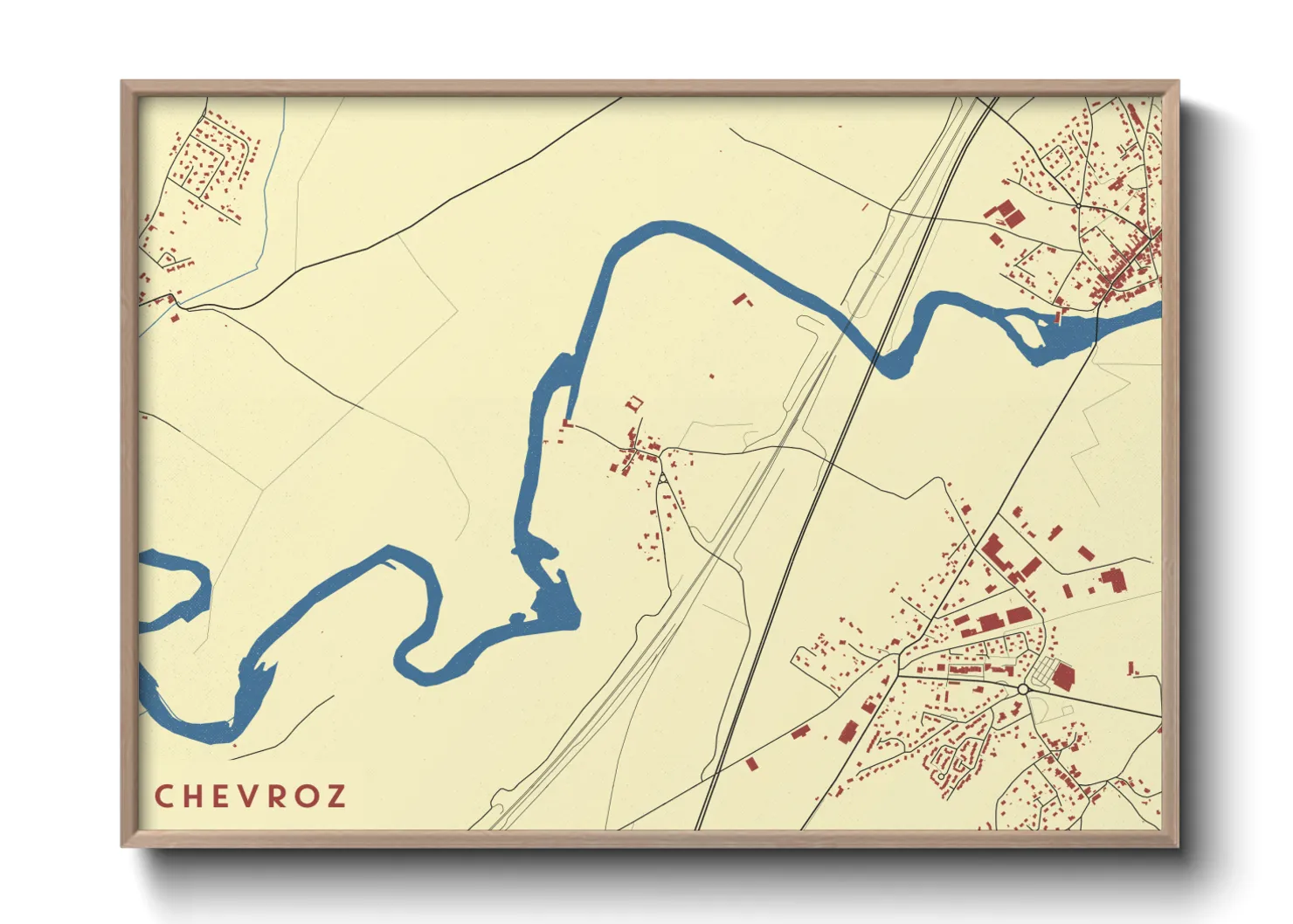 Une affiche de carte sur Chevroz