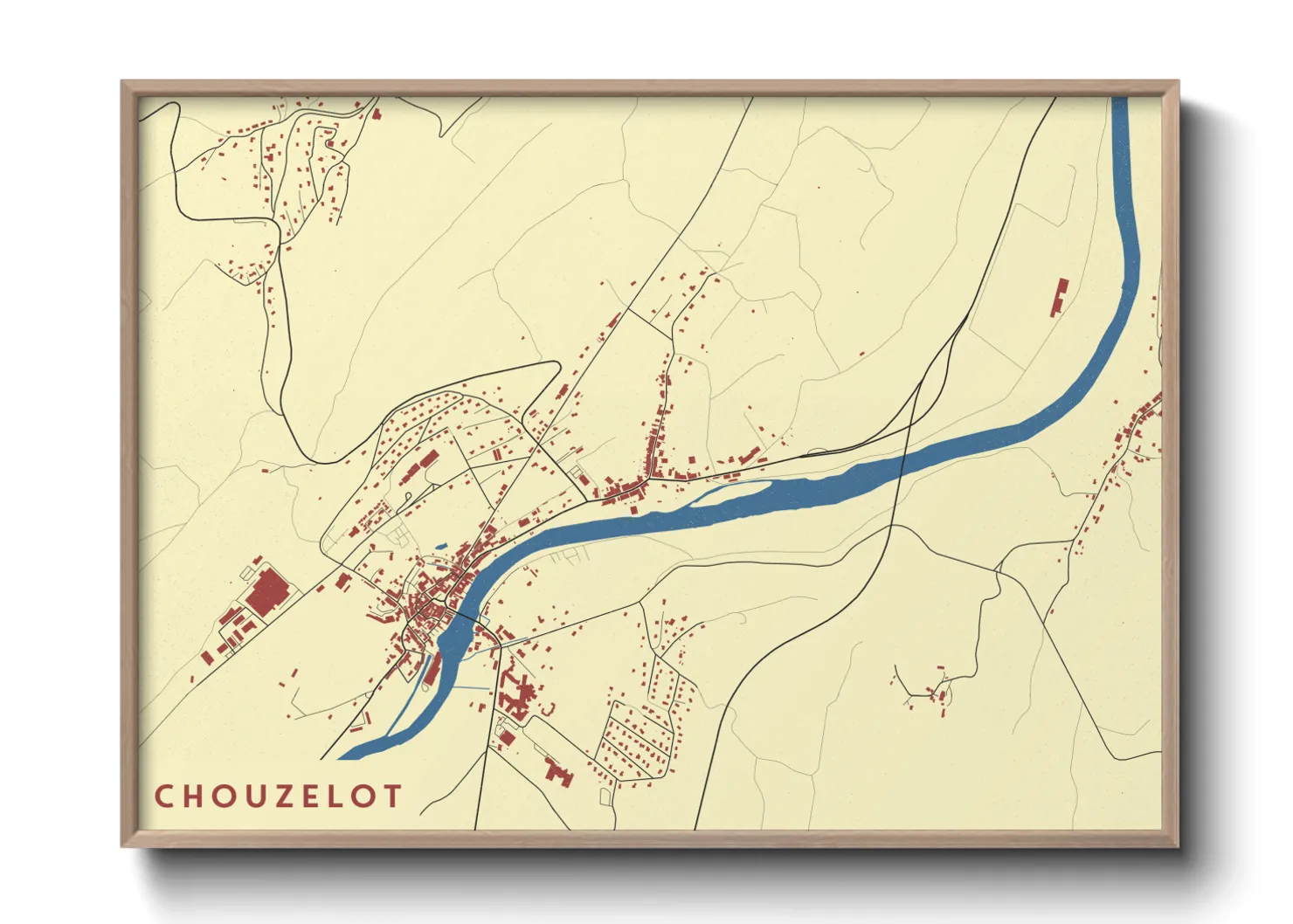 Une affiche de carte sur Chouzelot