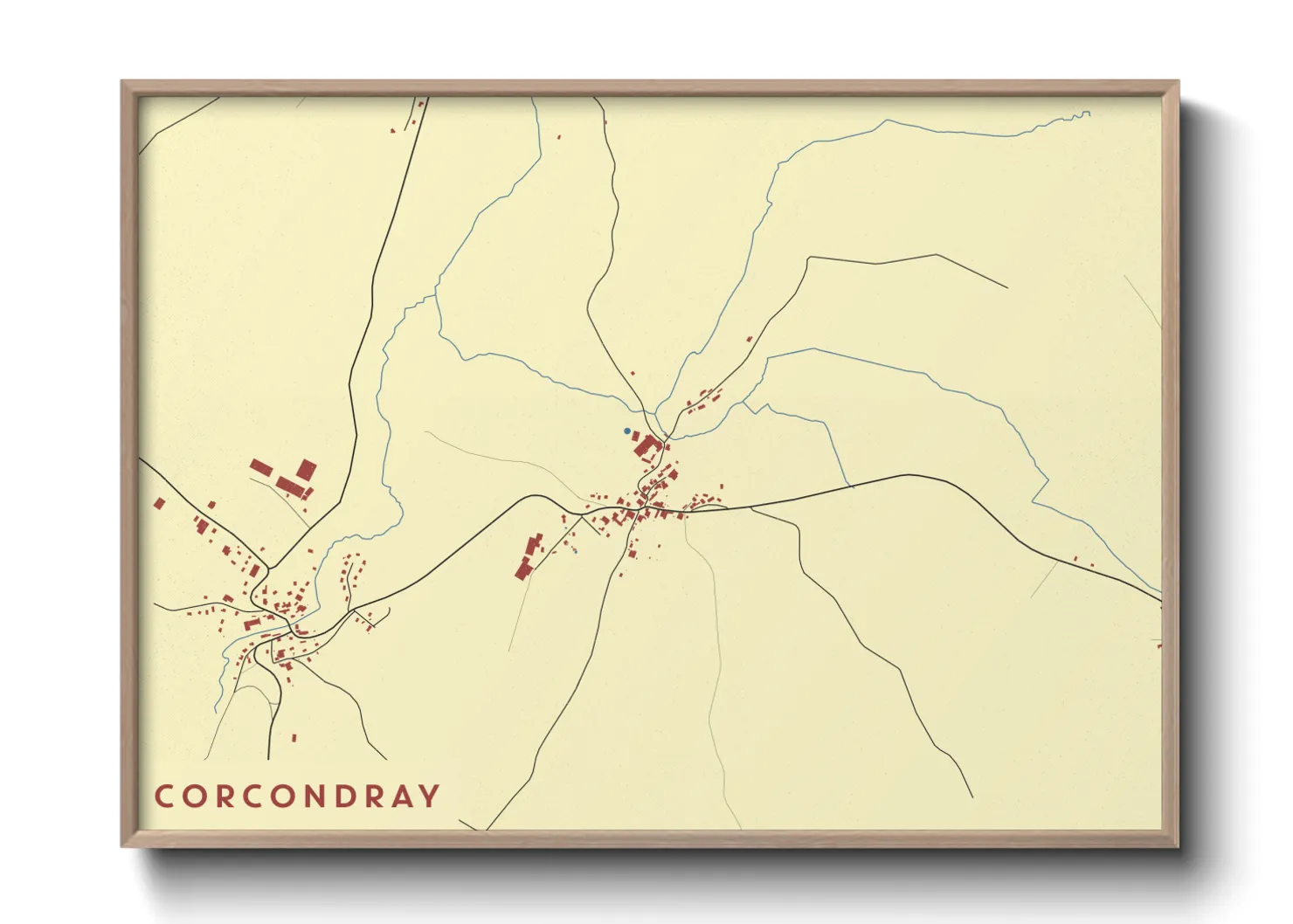 Une affiche de carte sur Corcondray