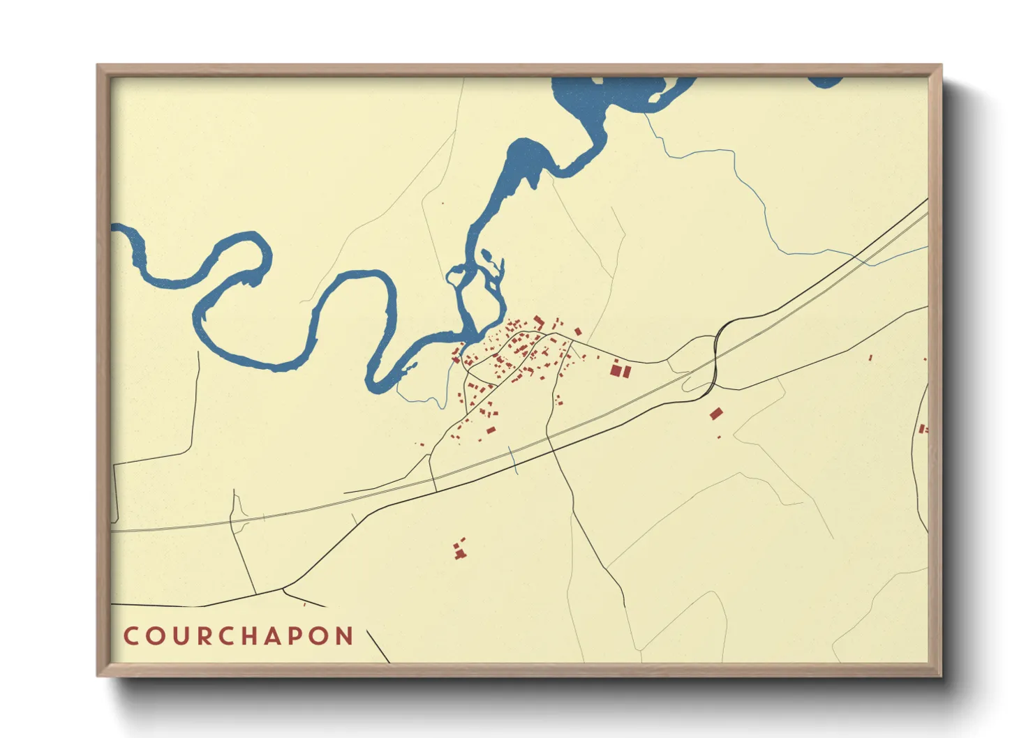 Une affiche de carte sur Courchapon