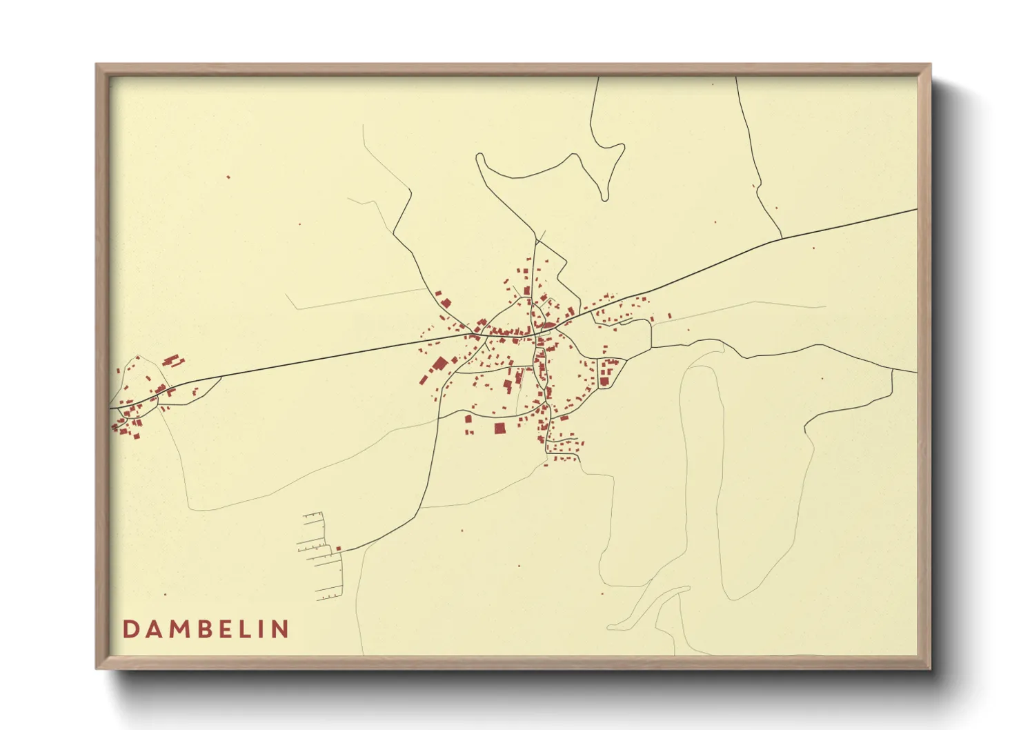 Une affiche de carte sur Dambelin