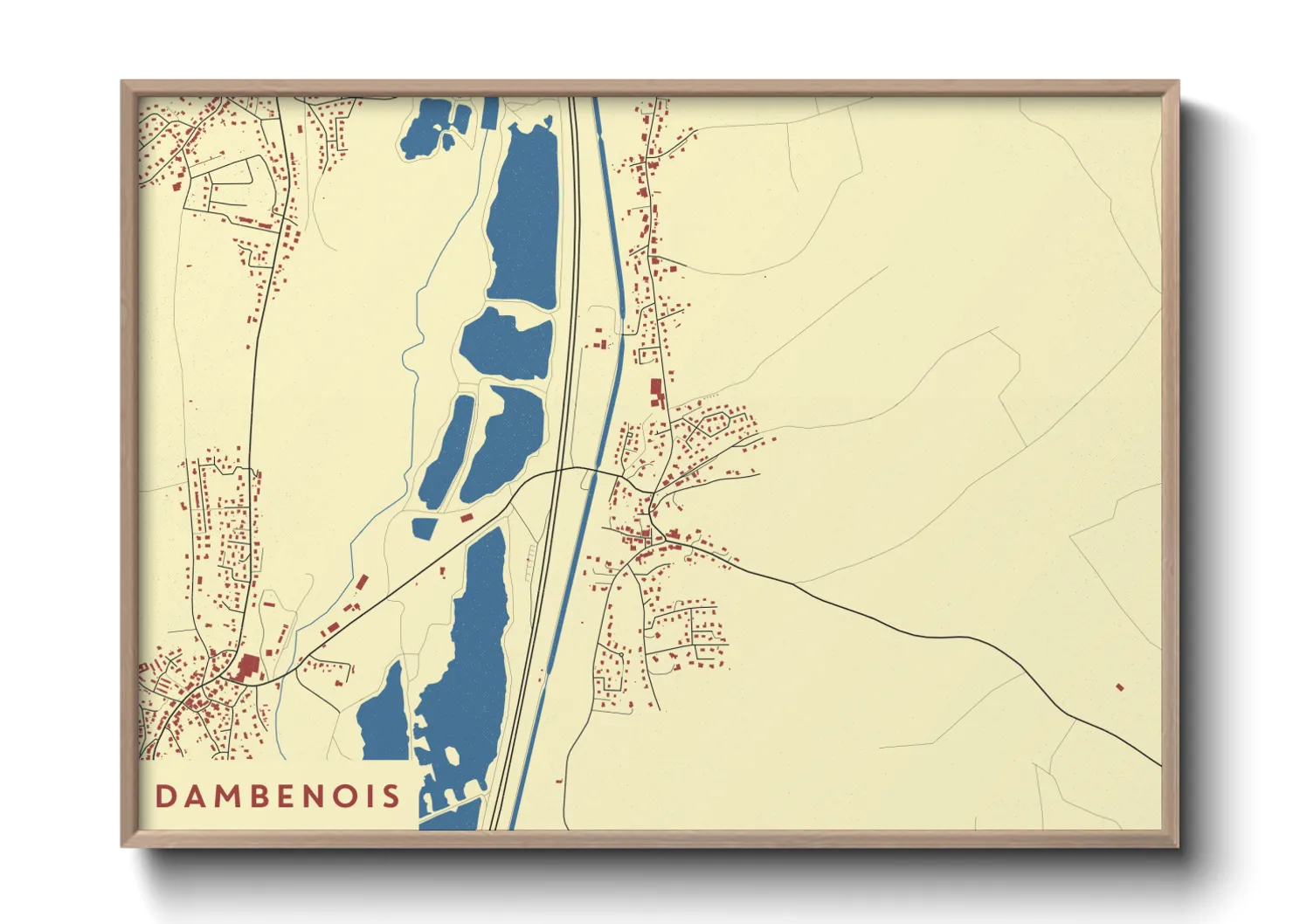 Une affiche de carte sur Dambenois