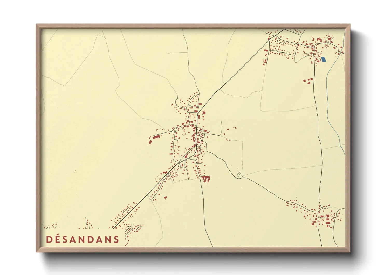 Une affiche de carte sur Désandans