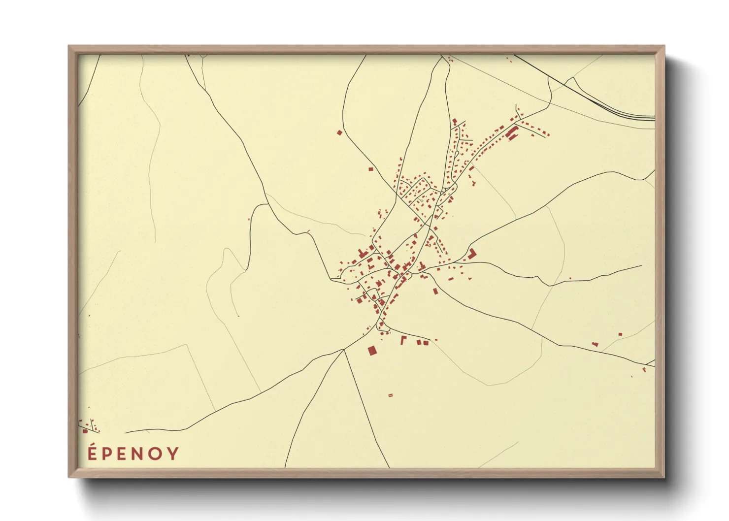 Une affiche de carte sur Épenoy